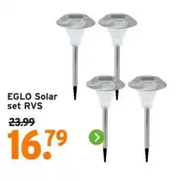 GAMMA EGLO Solar set RVS aanbieding