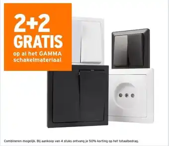 GAMMA Op al het GAMMA schakelmateriaal aanbieding