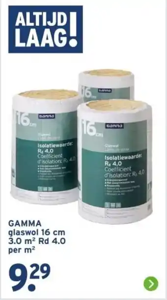 GAMMA GAMMA glaswol aanbieding