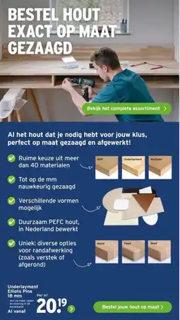 GAMMA Underlayment Elliots Pine aanbieding