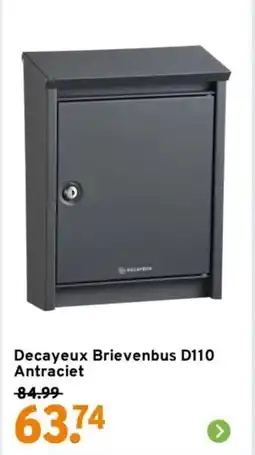 GAMMA Decayeux Brievenbus D110 Antraciet aanbieding