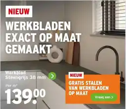 GAMMA Werkblad Steengrijs aanbieding