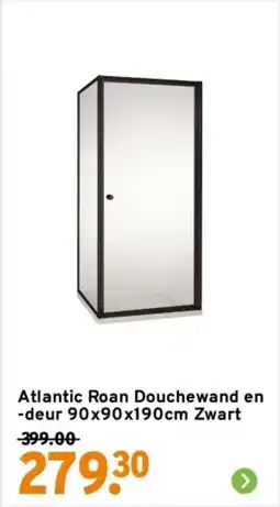 GAMMA Atlantic Roan Douchewand en deur Zwart aanbieding