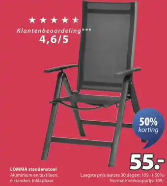 Jysk Lomma standenstoel aanbieding