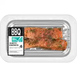 Albert Heijn AH BBQ zalmspies gemarineerd aanbieding