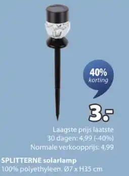 Jysk SPLITTERNE solarlamp aanbieding