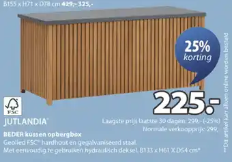 Jysk Beder kussen opbergbox aanbieding