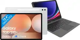 Coolblue Samsung Galaxy Tab S10 Plus 12,4 inch 512GB Wifi Zilver +BlueBuilt Toetsenbord Hoes QWERTY aanbieding