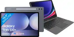 Coolblue Samsung Galaxy Tab S10 Plus 12,4 inch 512GB Wifi en 5G Grijs + BlueBuilt Hoes QWERTY aanbieding