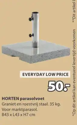 Jysk Horten parasolvoet aanbieding