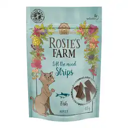 Zooplus 45g Rosie's Farm Snack Stripes Vis Kat aanbieding