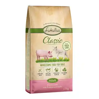 Zooplus 12kg Lukullus Classic Honden Droogvoer Zwijn & Lam aanbieding
