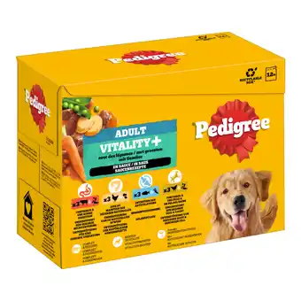 Zooplus 12x85g Pedigree Adult vers zakjes voor honden Vitality+ 4 soorten in saus nat hondenvoer aanbieding