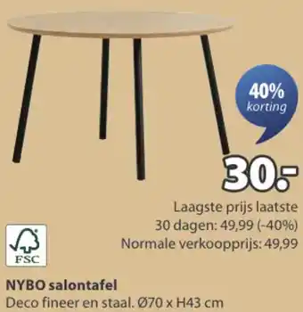 Jysk NYBO salontafel aanbieding
