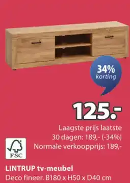 Jysk LINTRUP tv-meubel aanbieding