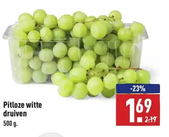 ALDI Pitloze witte druiven 500g aanbieding