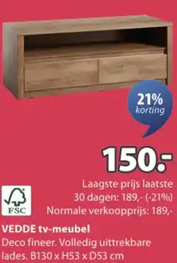 Jysk VEDDE tv-meubel aanbieding