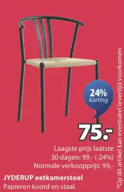 Jysk JYDERUP eetkamerstoel aanbieding