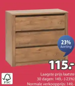 Jysk VEDDE ladekast aanbieding