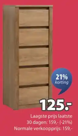 Jysk VEDDE ladekast aanbieding