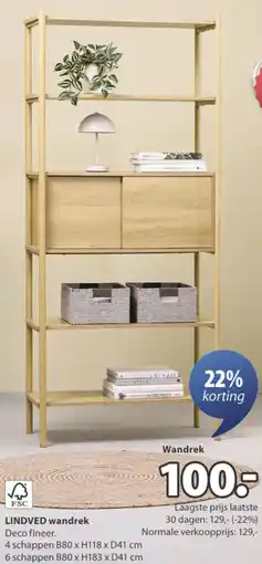 Jysk LINDVED wandrek aanbieding