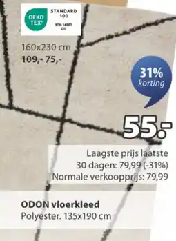 Jysk ODON vloerkleed aanbieding