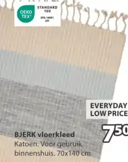 Jysk BJERK vloerkleed aanbieding