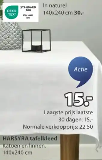 Jysk HARSYRA tafelkleed aanbieding
