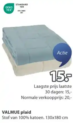 Jysk VALMUE plaid aanbieding