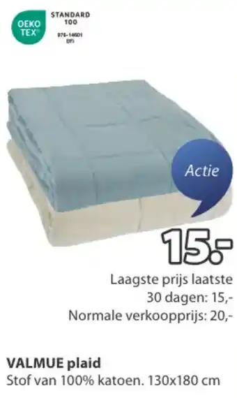 Jysk VALMUE plaid aanbieding