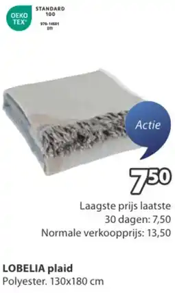 Jysk LOBELIA plaid aanbieding
