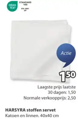 Jysk HARSYRA stoffen servet aanbieding