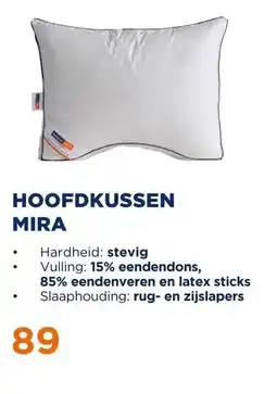 TotaalBED Hoofdkussen Mira | dons & latex | aanbieding