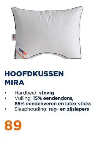 TotaalBED Hoofdkussen Mira | dons & latex | aanbieding