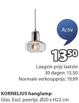 Jysk KORNELIUS hanglamp aanbieding