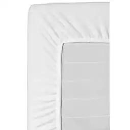 Leen Bakker Hoeslaken Molton katoen - wit - 90x200 cm aanbieding