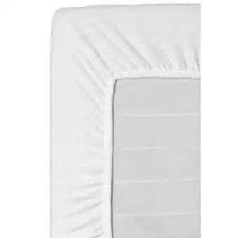 Leen Bakker Hoeslaken Molton katoen - wit - 90x200 cm aanbieding
