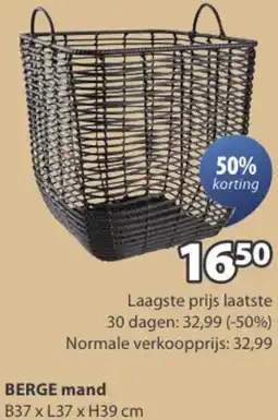 Jysk BERGE mand aanbieding