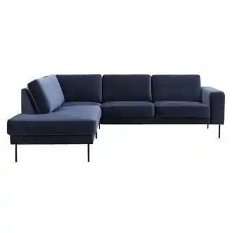 Leen Bakker Hoekbank Tom small links - stof Letto blauw 1022 aanbieding