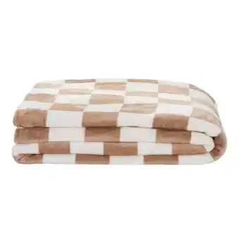 Leen Bakker Sprei Levi - zand/wit - 200x220 cm aanbieding