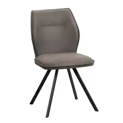 Leen Bakker Eetkamerstoel Raffy - stof - antraciet aanbieding