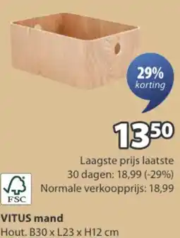 Jysk VITUS mand aanbieding