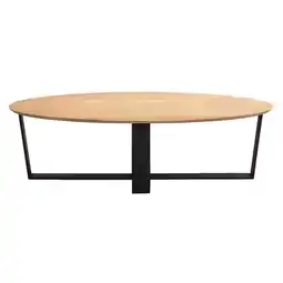Leen Bakker Salontafel Udo eikenkleur/zwart - 34x120x70 cm aanbieding