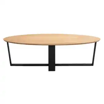 Leen Bakker Salontafel Udo eikenkleur/zwart - 34x120x70 cm aanbieding