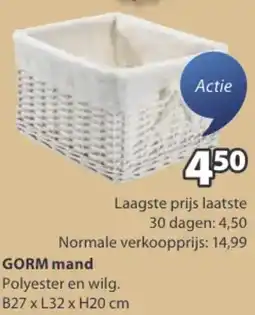 Jysk GORM mand aanbieding