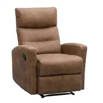 Leen Bakker Relaxfauteuil Jackson - stof - lichtbruin aanbieding