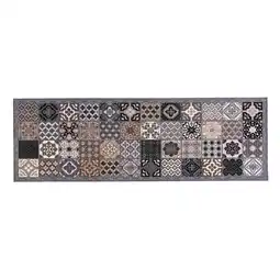 Leen Bakker Keukenloper Patchwork - grijs - 50x150 cm aanbieding