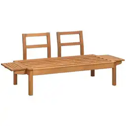 Leen Bakker Tuinbank Orleà ns - naturel - 66x157x66 cm aanbieding
