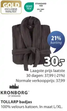 Jysk TOLLARP badjas aanbieding