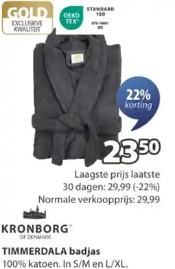 Jysk TIMMERDALA badjas aanbieding